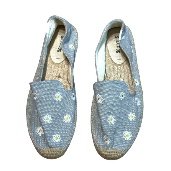 Soludos Hand-stitched Daisy Espadrilles in Chambray Size 8.5 - Picture 4 of 8
